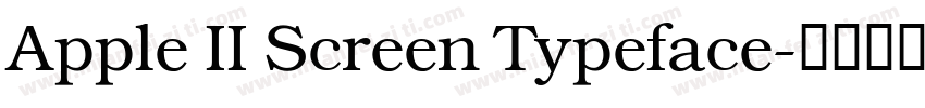 Apple II Screen Typeface字体转换